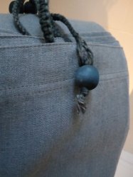 Hemp Curtain - Purely French Blue-Gray 143cm Width