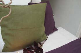 (image for) Hemp Cushion Covers - Sage Green, 45cm x 45cm