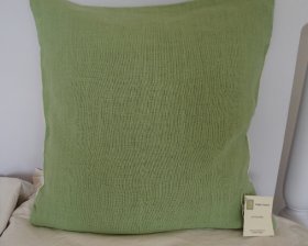(image for) Hemp Cushion Cover - Grass Green - 45cm x 45cm