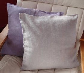 (image for) Hemp Cushion Cover - Ice Grey, 45cm x 45cm