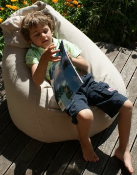 (image for) Large Hemp Beanbag Cover - Purely Natural