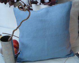 (image for) Hemp Cushion Cover - Powder Blue, 45cm x 45cm