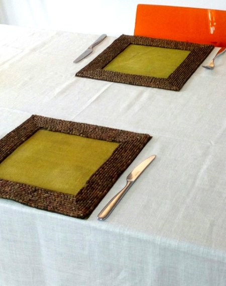 (image for) Hemp Tablecloth - Natural Ivory - 180cm x 180cm
