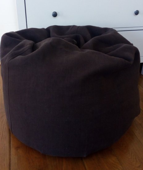 Purely Chocolate Brown - Large Hemp Beanbag Cover