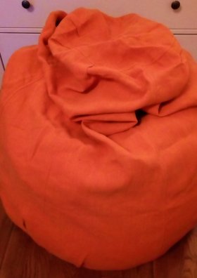 (image for) Purely Burnt Orange - Large Hemp Beanbag Cover