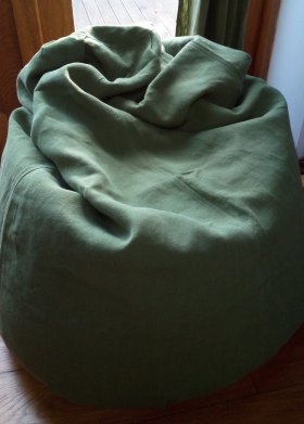 (image for) Purely Sage Green - Large Hemp Beanbag Cover
