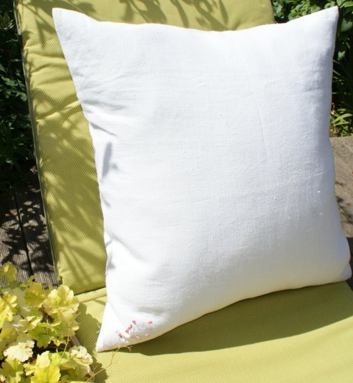 Hemp Cushion Cover - Purely White or Natural 60cm x 60cm