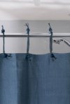 (image for) Hemp Shower Curtain - Purely French Blue-Gray 90cm Width