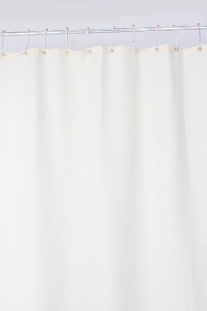 (image for) Hemp Shower Curtain Purely White - 90cm x 180cm